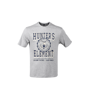 Hunters Element Mens Roaring Reds Tee Grey
