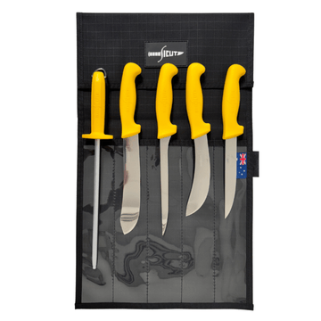 Sicut German Steel All Purpose Knife Pack Yellow 5 Piece
