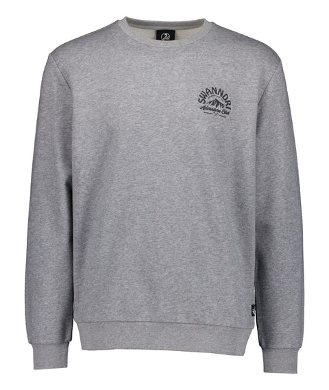 Swanndri Mens Summit Crew Sweater Mid Grey Marle