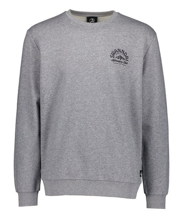 Swanndri Mens Summit Crew Sweater Mid Grey Marle