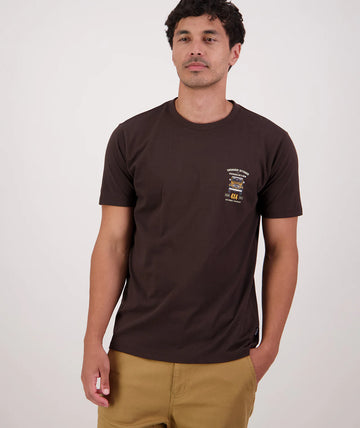 Swanndri Mens 4x4 Association Tee Biscotti/Espresso