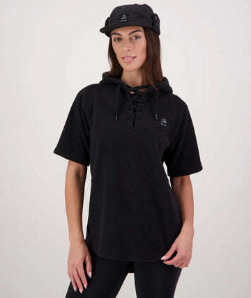 Swanndri Womens Original Lace Front Short Sleeve Hoodie