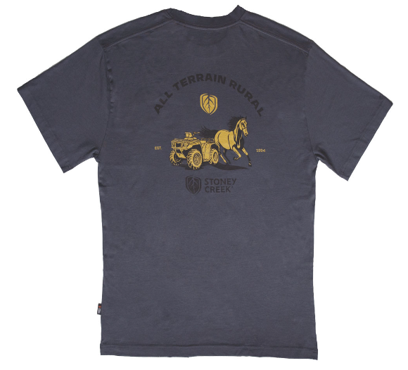 Stoney Creek Mens All Terrain Tee Dark Grey