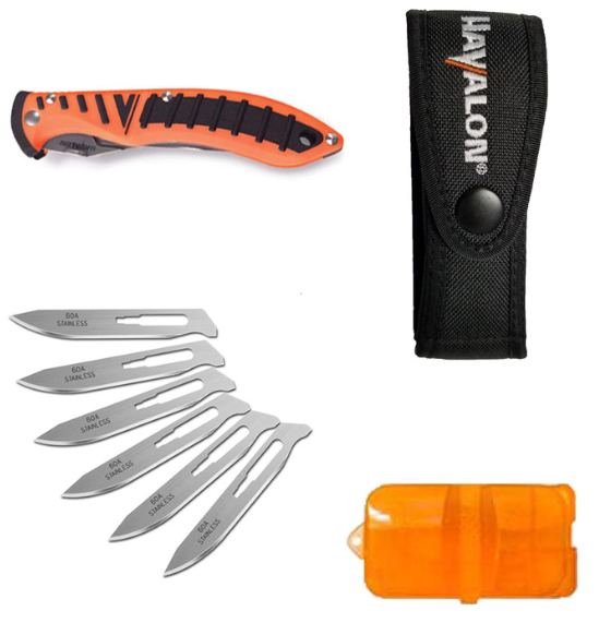 Havalon Forge Scalpel Knife Orange 7 Blades Inc.