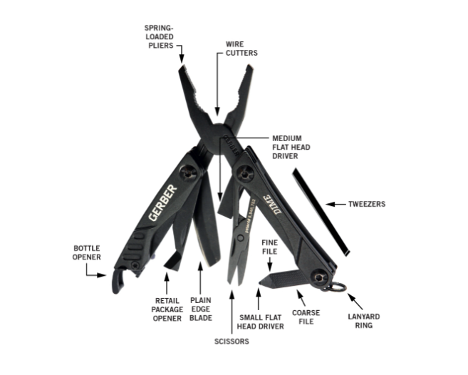 Gerber Dime Multi-Tool S26 Black