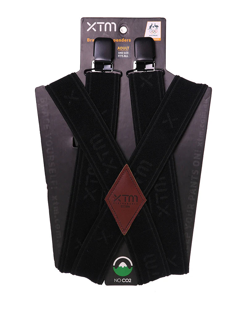 XTM Adult Braces Suspenders Black