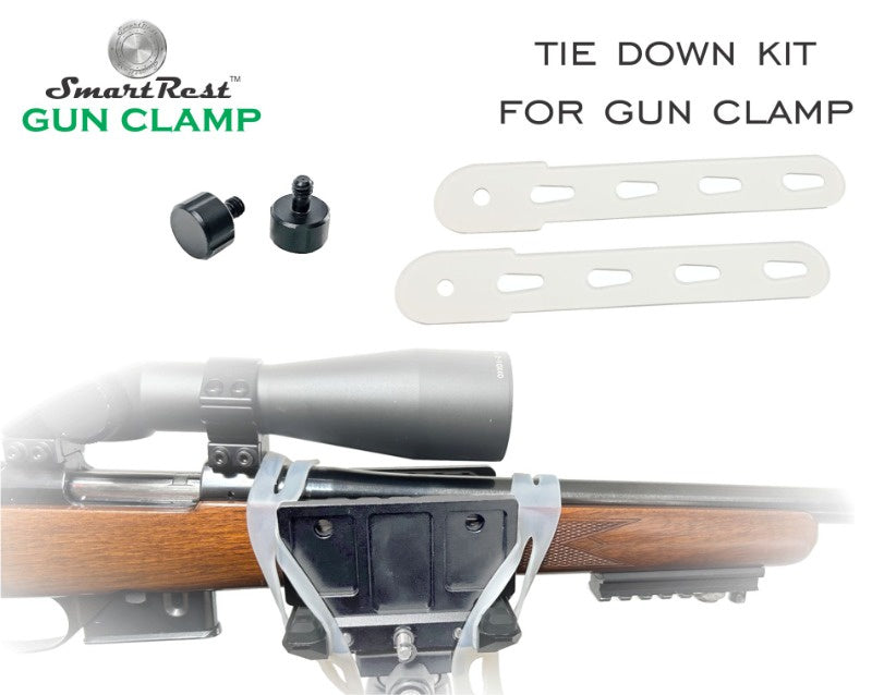 SmartRest Tie Down Straps for Gun Clamp 2pk (rubber clear)