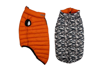 Winchester Premium Reversible Dog Puffy Vest Orange/Camo Black