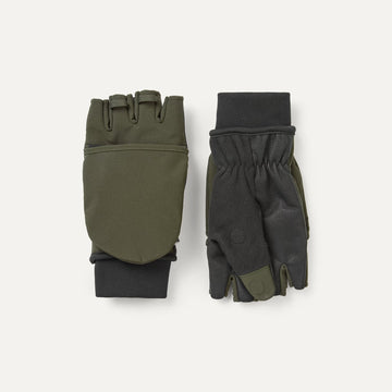 Sealskinz Walpole Windproof Cold Weather Convertable Gloves Olive Green/Black