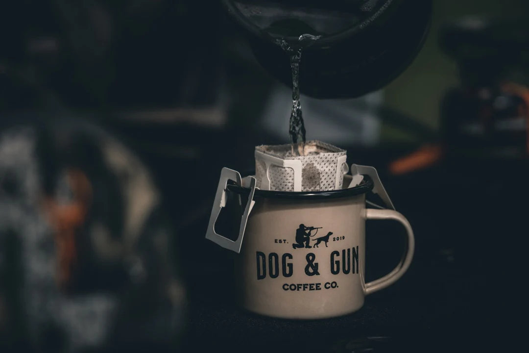 Dog & Gun Coffee Enamel Mug