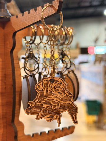 Sports Hut Etched Timber Key Ring