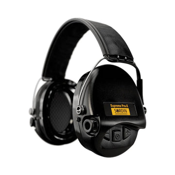 Supreme Pro-X LED Black Leather Headband Black Ear Muffs