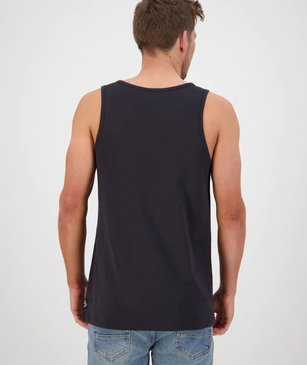 Swanndri Classic Singlet (Washed Black/Blue)