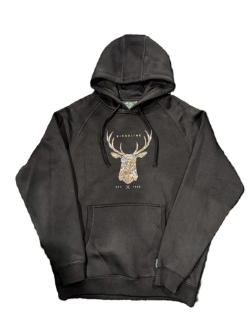 Ridgeline Mens Deer Hoodie Black/Camo