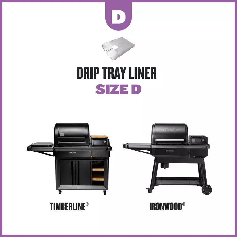 Traeger Drip Tray Liner Size D Suits Ironwood / Timberline 8pk