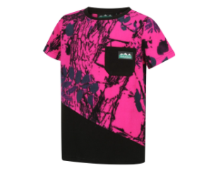 Ridgeline Kid's Spliced Tee (Pink/Black)