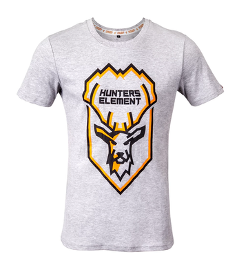 Hunters Element Stag Tee (Grey)