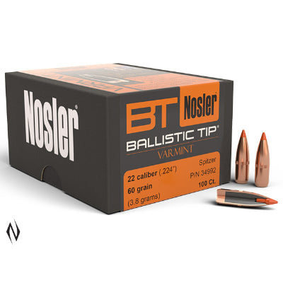 Nosler 22 Cal 60gr Ballistic Tip Projectiles (100pk)