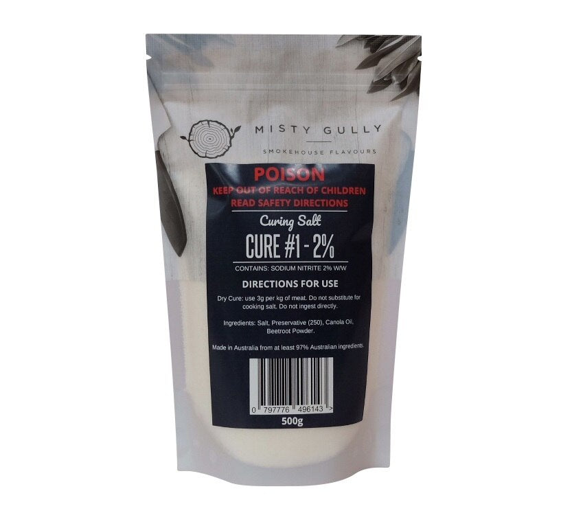 Misty Gully Cure #1 2% – 500g (Jerky, Kransky etc)