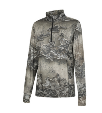 Ridgeline Men's Performance Quarter Zip Long Sleeve Top(Excape Camo)