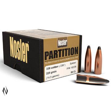 Nosler 338 Cal 225gr Partition Projectiles (50pk)