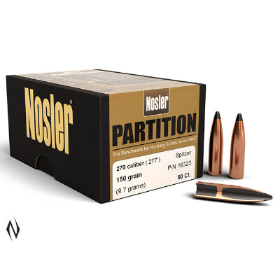 Nosler 270 Cal 150gr Partition Projectiles (50pk)
