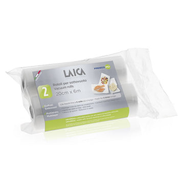 Laica Vacuum Bag Rolls 20cm x 6m (Twin Pack)