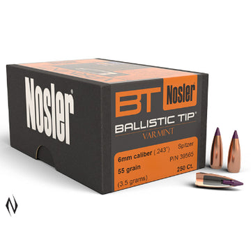 Nosler 6mm 55grn Ballistic Tip Projectiles (250pk)