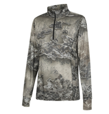 Ridgeline Womens Performance Quarter Zip Long Sleeve Top (Excape Camo)