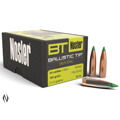 Nosler 30 Cal 180gr Ballistic Tip Projectiles (50pk)