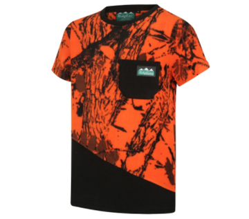 Ridgeline Kid's Spliced Tee (Blaze/Black)