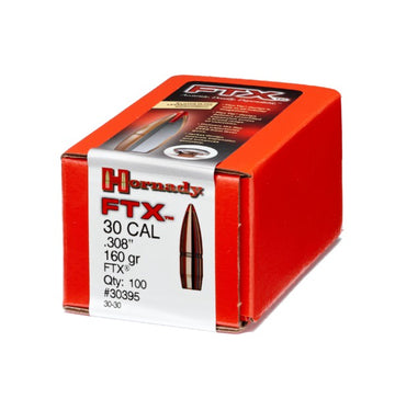 Hornady FTX 30 Cal 160gr Projectiles (100pk)