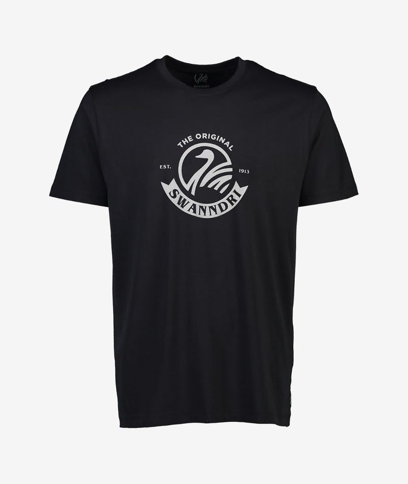 Swanndri Original Print Tee (Washed Black/Grey)