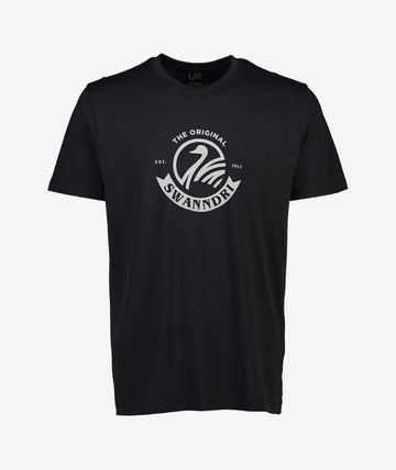 Swanndri Original Print Tee (Washed Black/Grey)