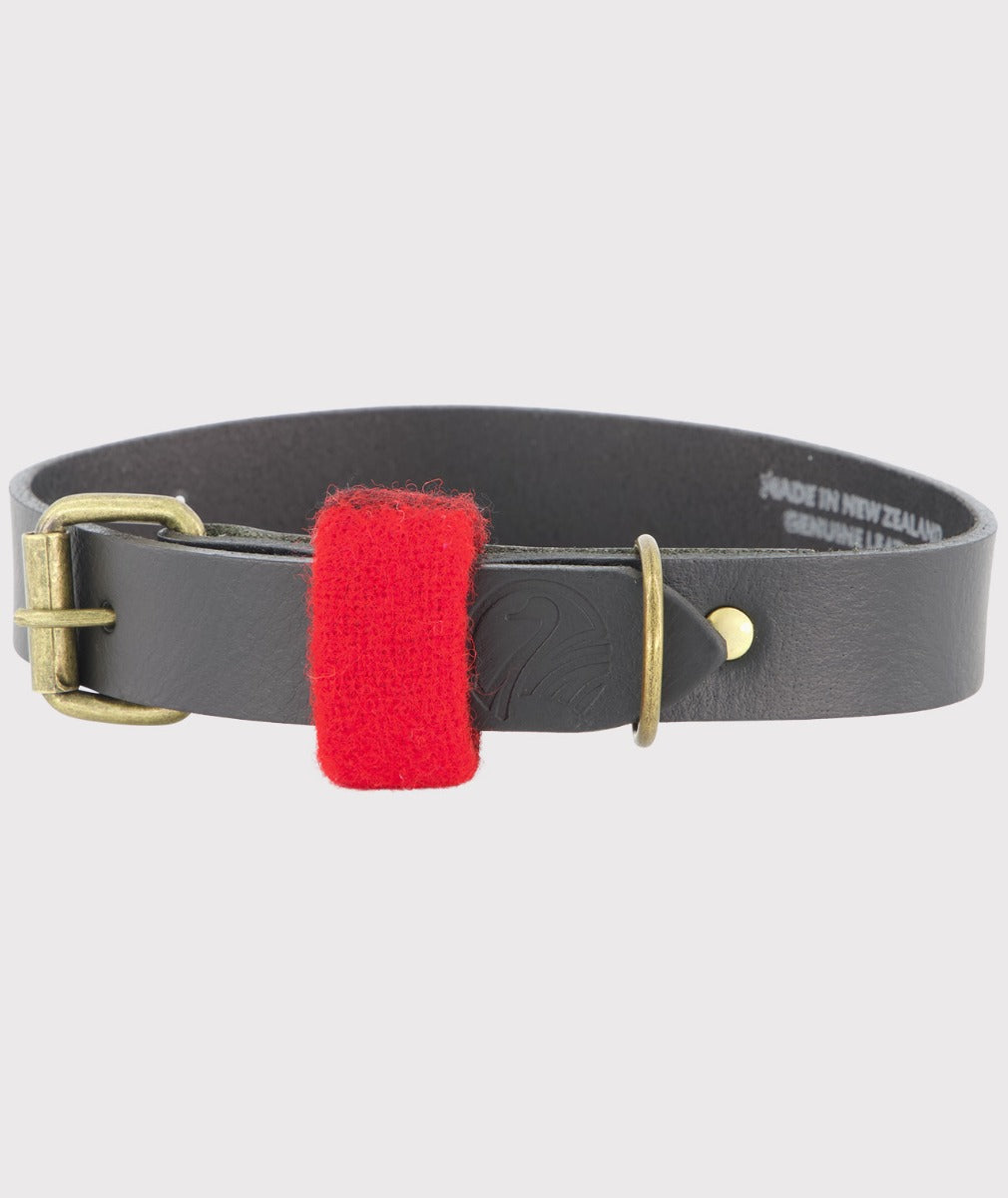 Swanndri Elmwood Leather Dog Collar