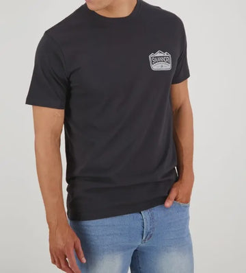 Swanndri Heritage Stamp Print Tee (Washed Black)